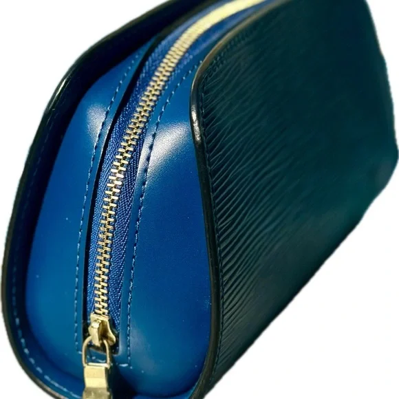 Louis Vuitton Dauphine Epi Toledo Blue Cosmetic Bag - Picture 9 of 11